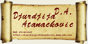 Đurđija Atanacković vizit kartica